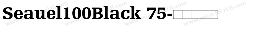 Seauel100Black 75字体转换